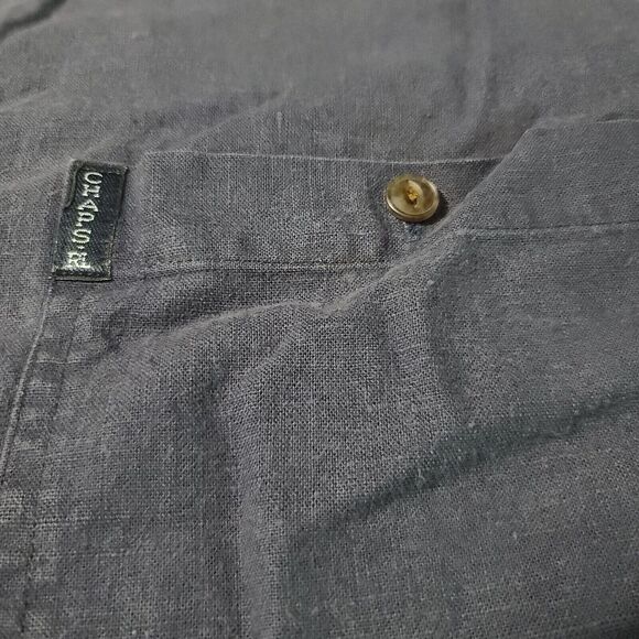 Chaps Ralph Lauren Button Up Mens Shirt Blue Size Medium Cotton Blend Pockets - Picture 7 of 12